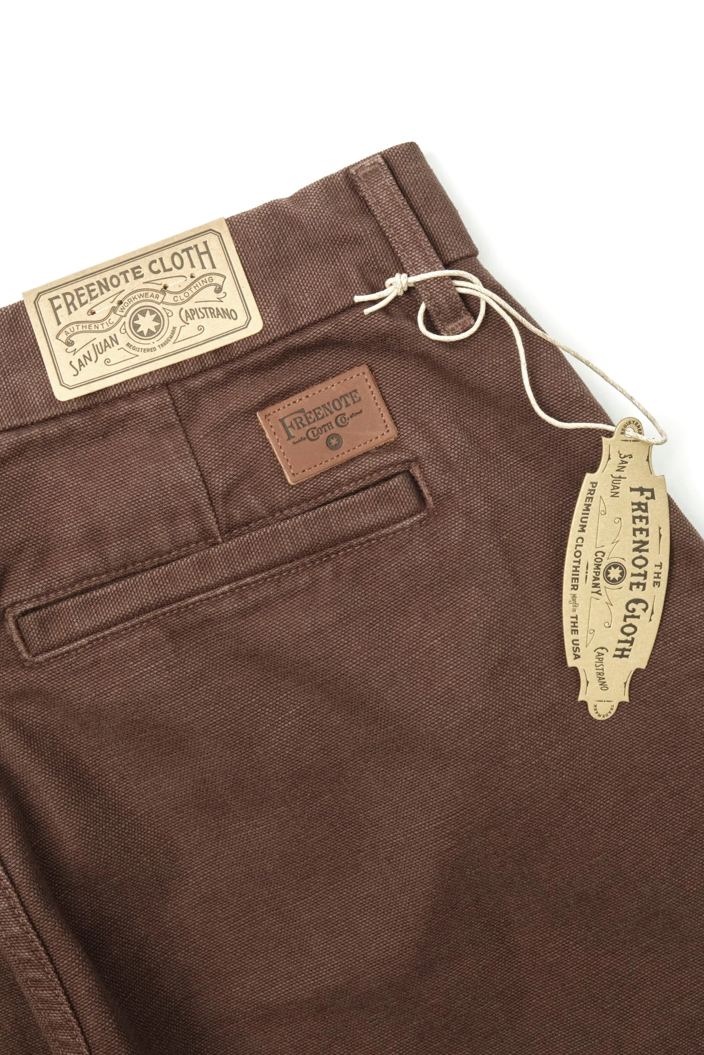 Freenote Cloth Workers Chino Slim Fit - 14oz Slub Bark - Image 7