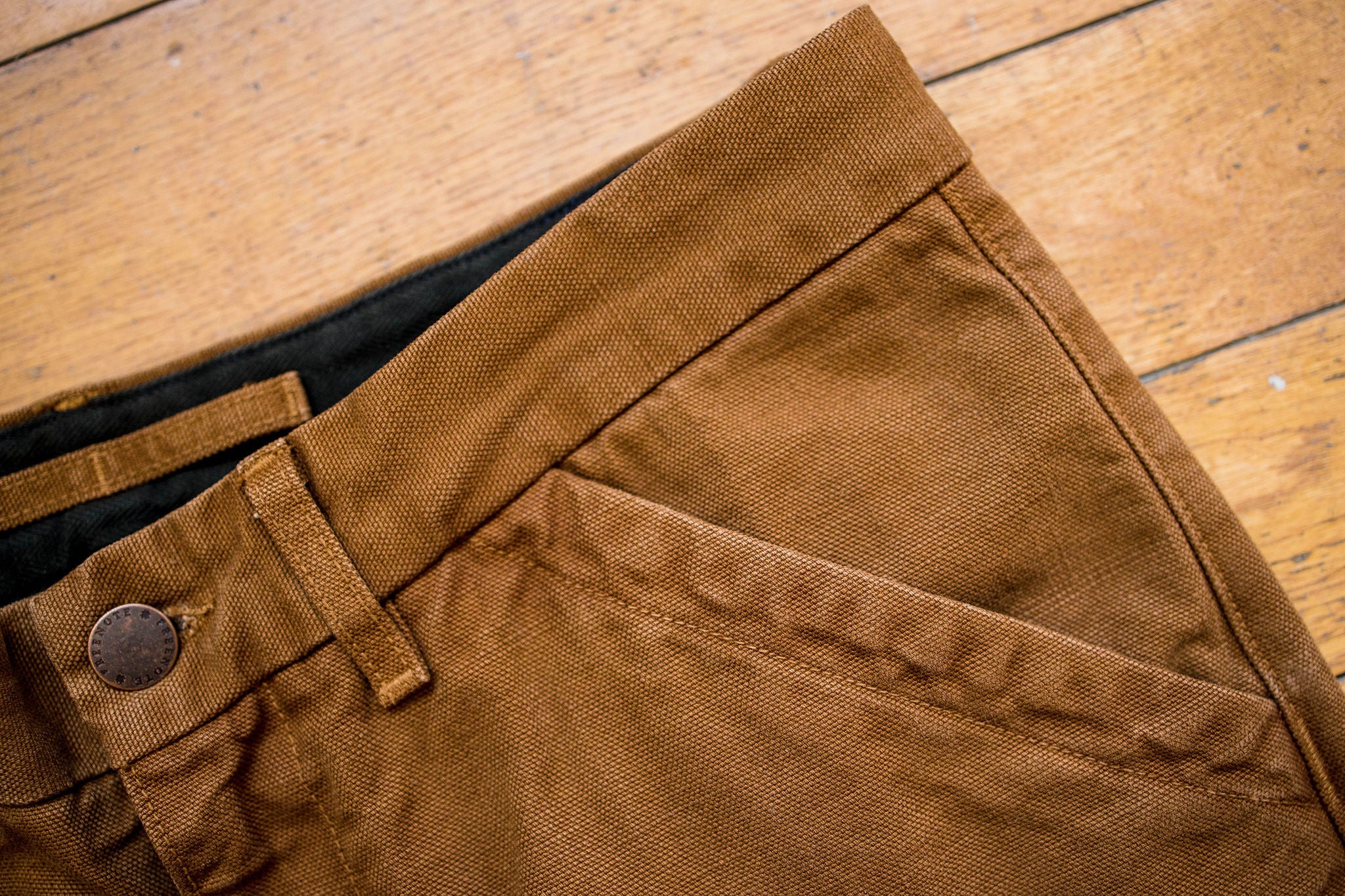 Freenote Cloth Workers Chino Slim Fit - 14oz Slub Rust - Image 6