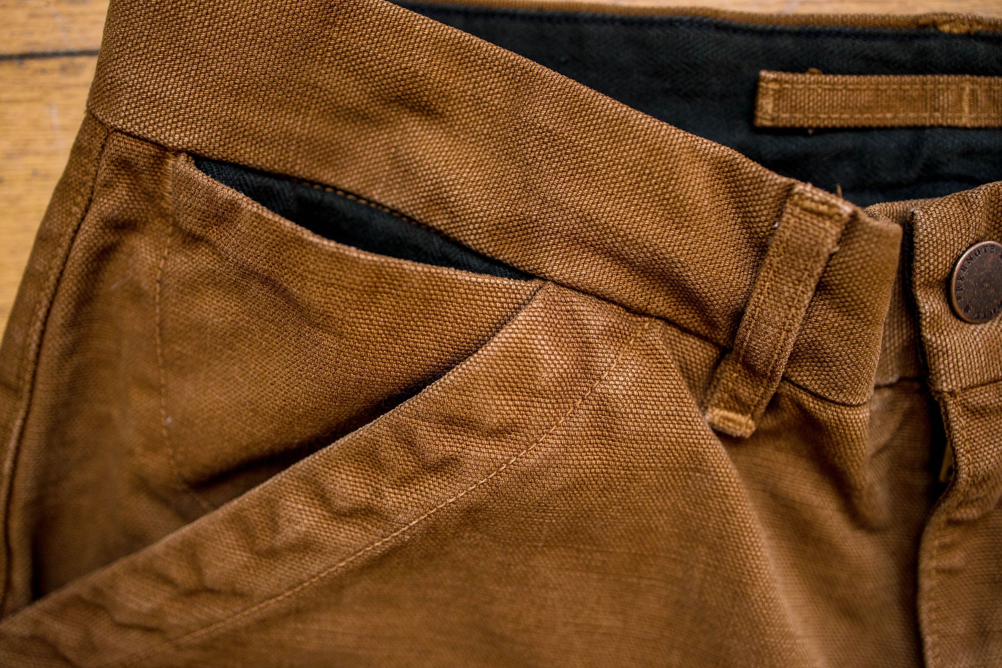 Freenote Cloth Workers Chino Slim Fit - 14oz Slub Rust - Image 7