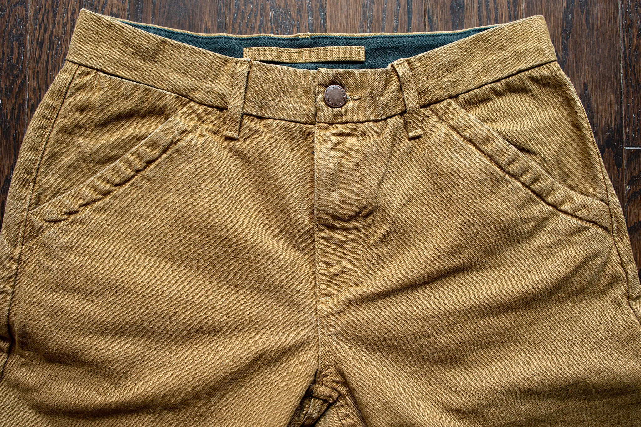 Freenote Cloth Workers Chino Slim Fit - 14oz Slub Tan - Image 4