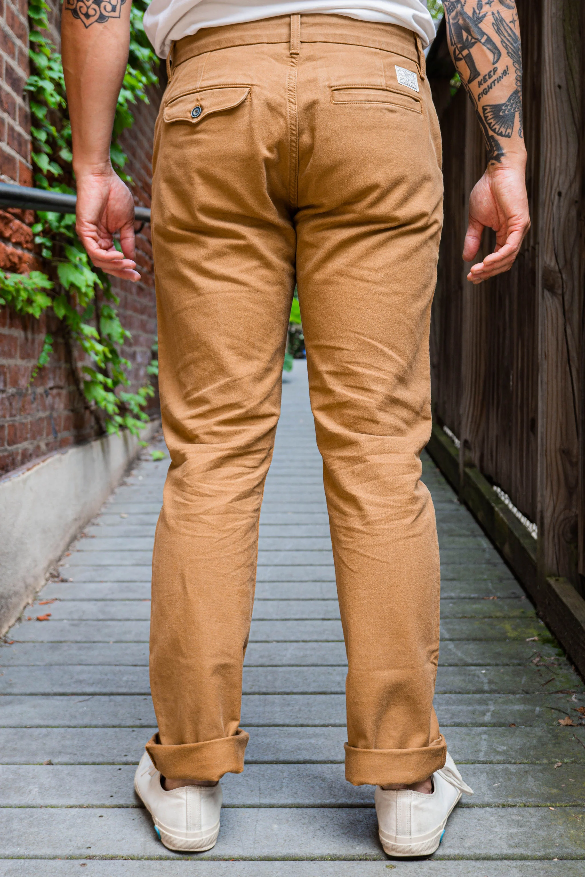 Freenote Cloth Workers Chino Slim Fit - Khaki - Image 2