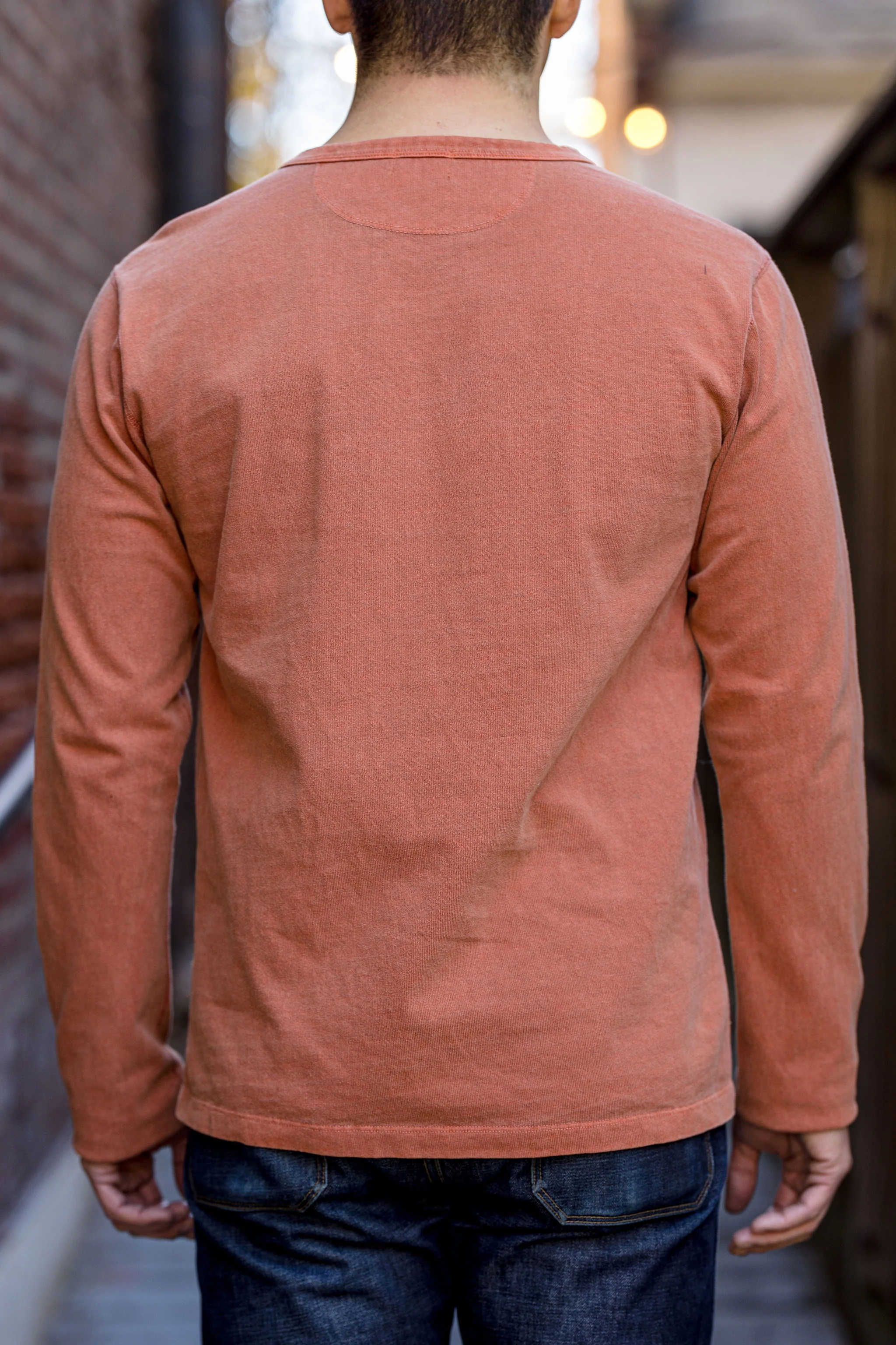 Freenote Cloth 13oz Henley L/S - Rust - Image 3