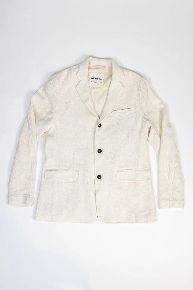 Hansen Garments Charlie Three Button Blazer - Off White Gauze - Image 12