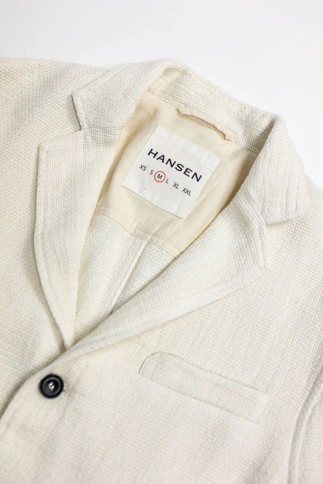 Hansen Garments Charlie Three Button Blazer - Off White Gauze - Image 13