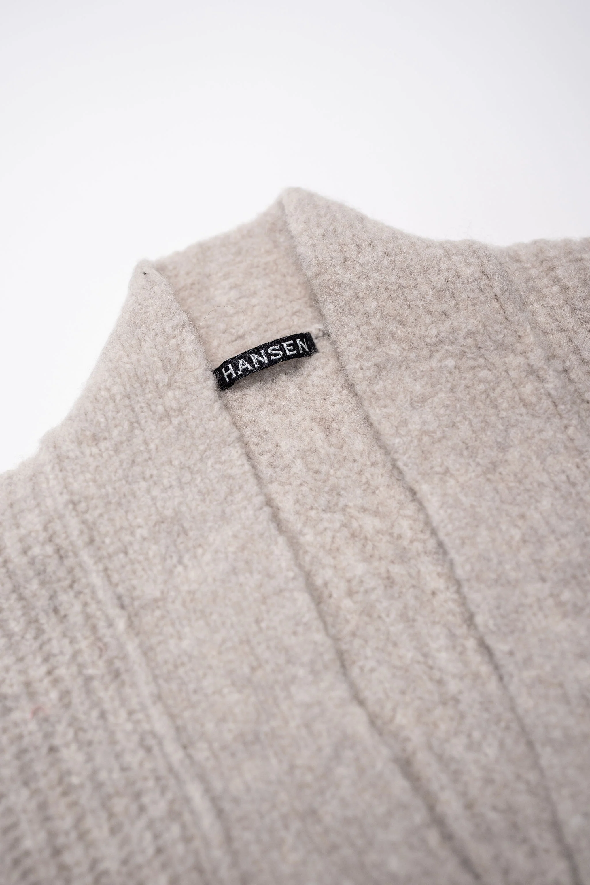 Hansen Garments Linus Knitted Cardigan - Fuzzy Natural - Image 5
