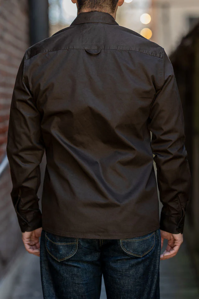 Hansen Garments Steffen Shirt Jacket - Coffee Drill - Image 3