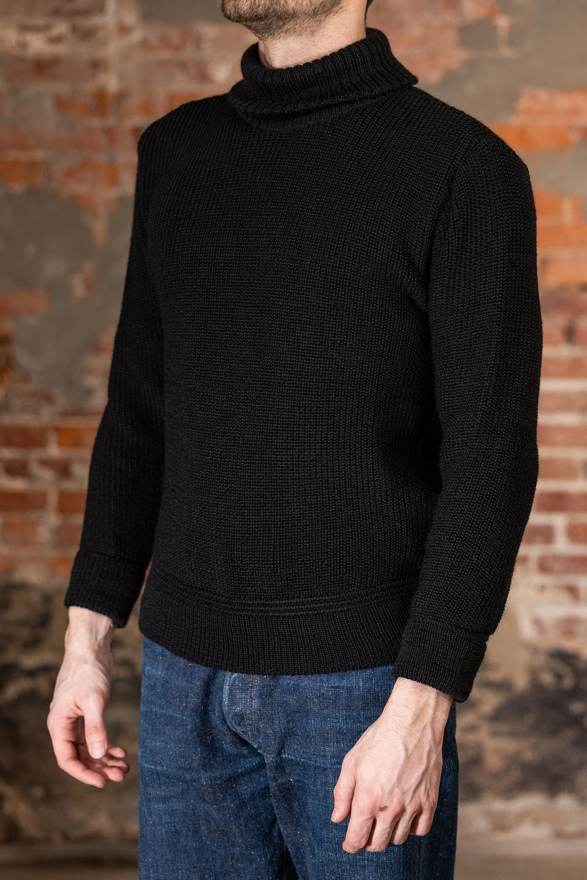 Heimat Textil Boat Roll Neck -Black - Image 2