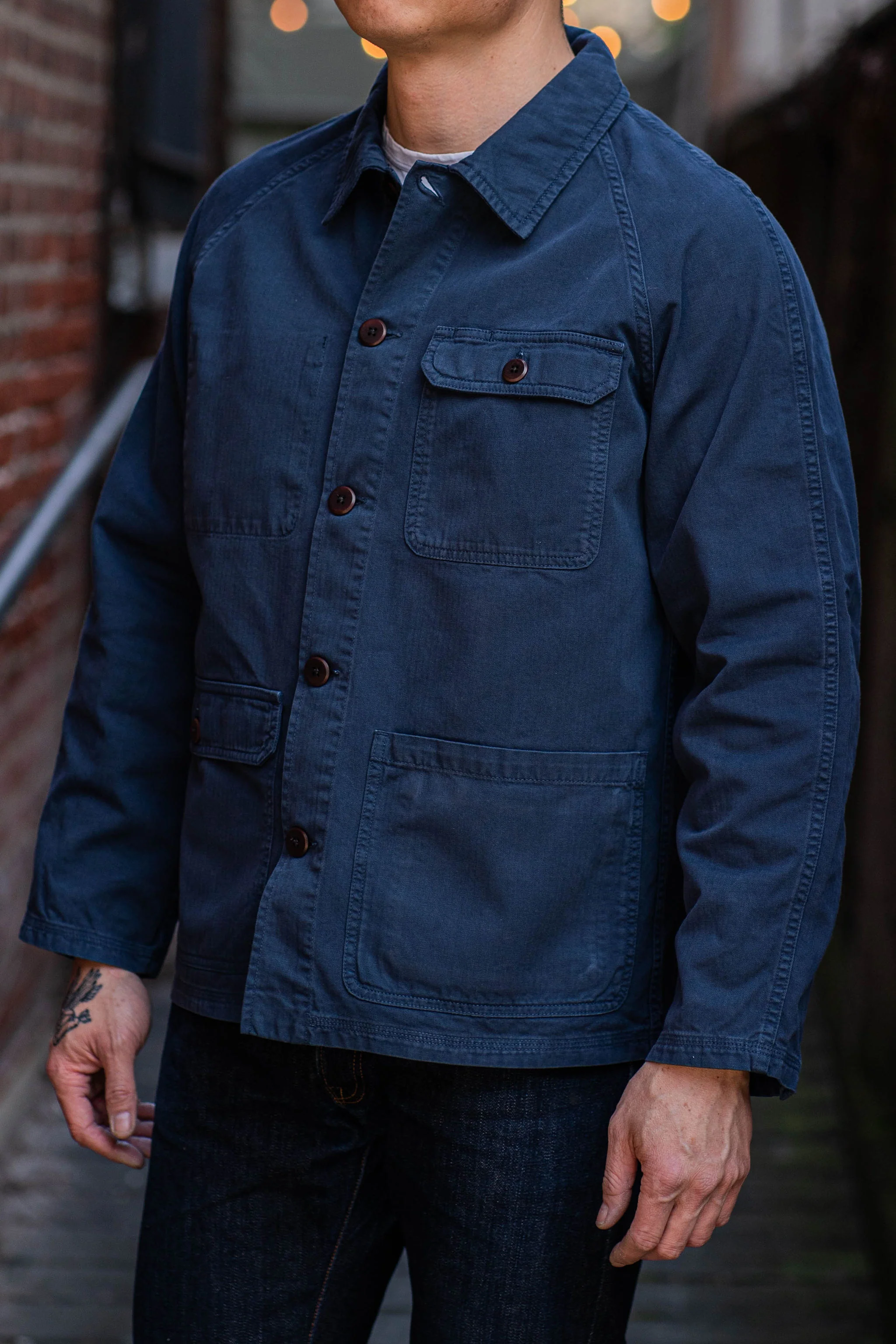 Heimat Textil Journey Coat - Herringbone Ink - Image 2