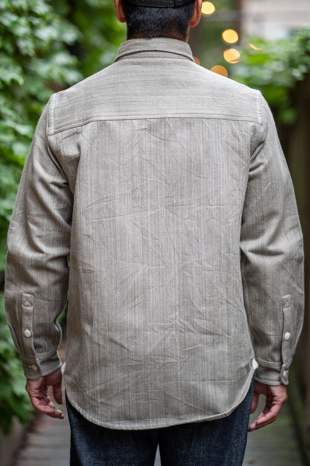 Indi + Ash Ames Workshirt - Iron Grey Handwoven Denim - Image 3