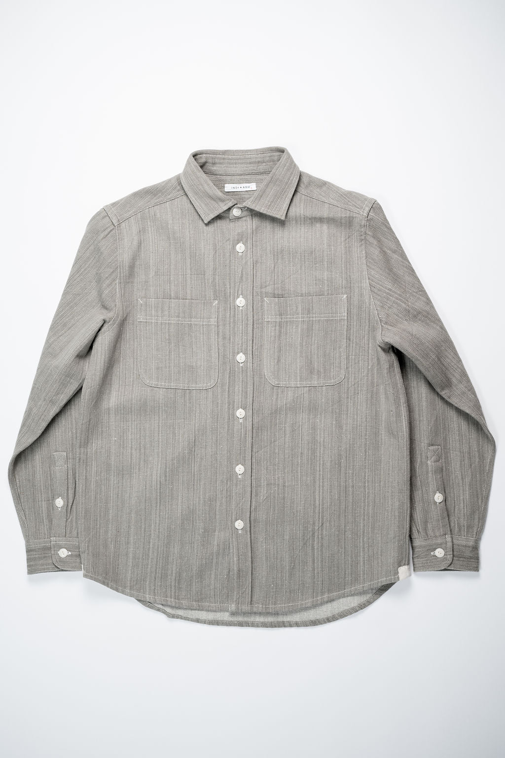 Indi + Ash Ames Workshirt - Iron Grey Handwoven Denim - Image 4