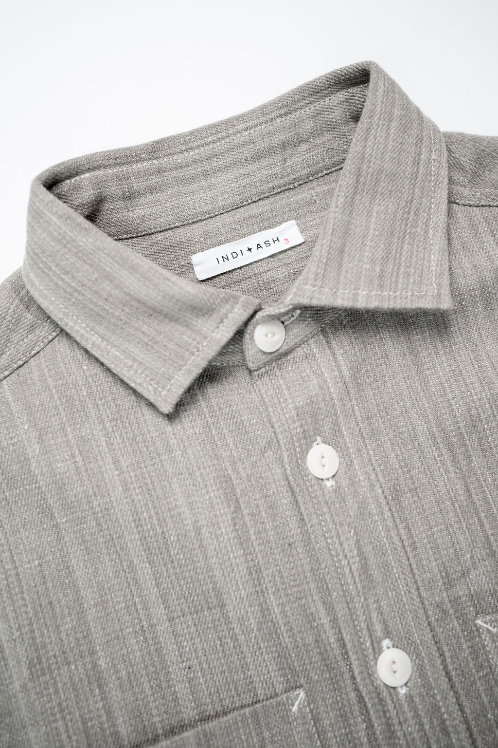 Indi + Ash Ames Workshirt - Iron Grey Handwoven Denim - Image 5