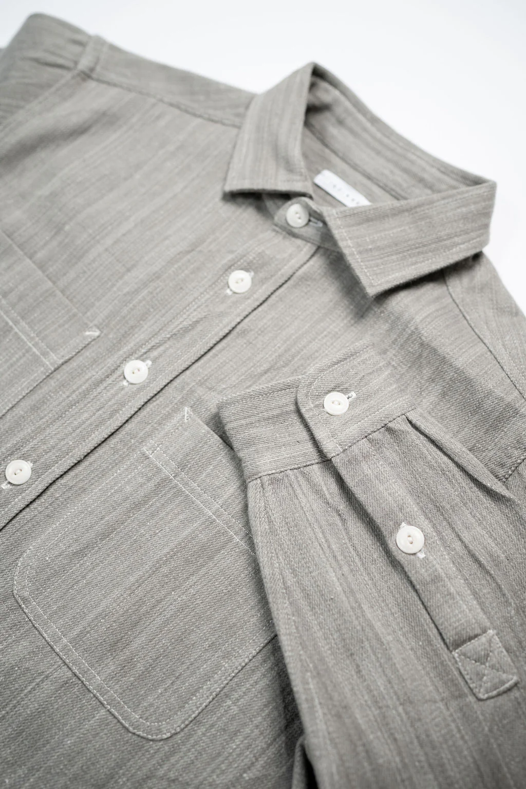Indi + Ash Ames Workshirt - Iron Grey Handwoven Denim - Image 7