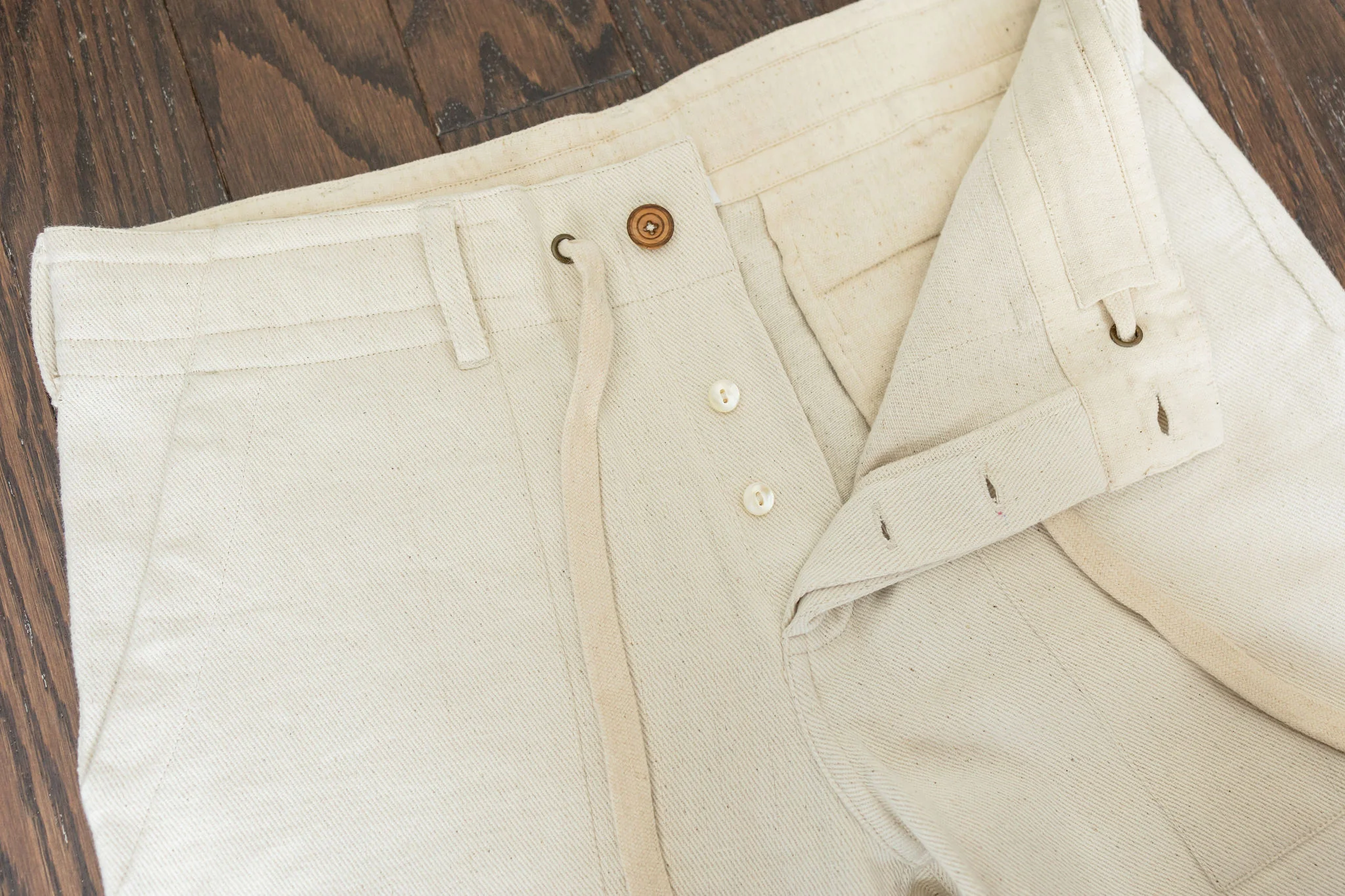 Indi + Ash Obelisk Pant - Handwoven Undyed Denim - Image 8