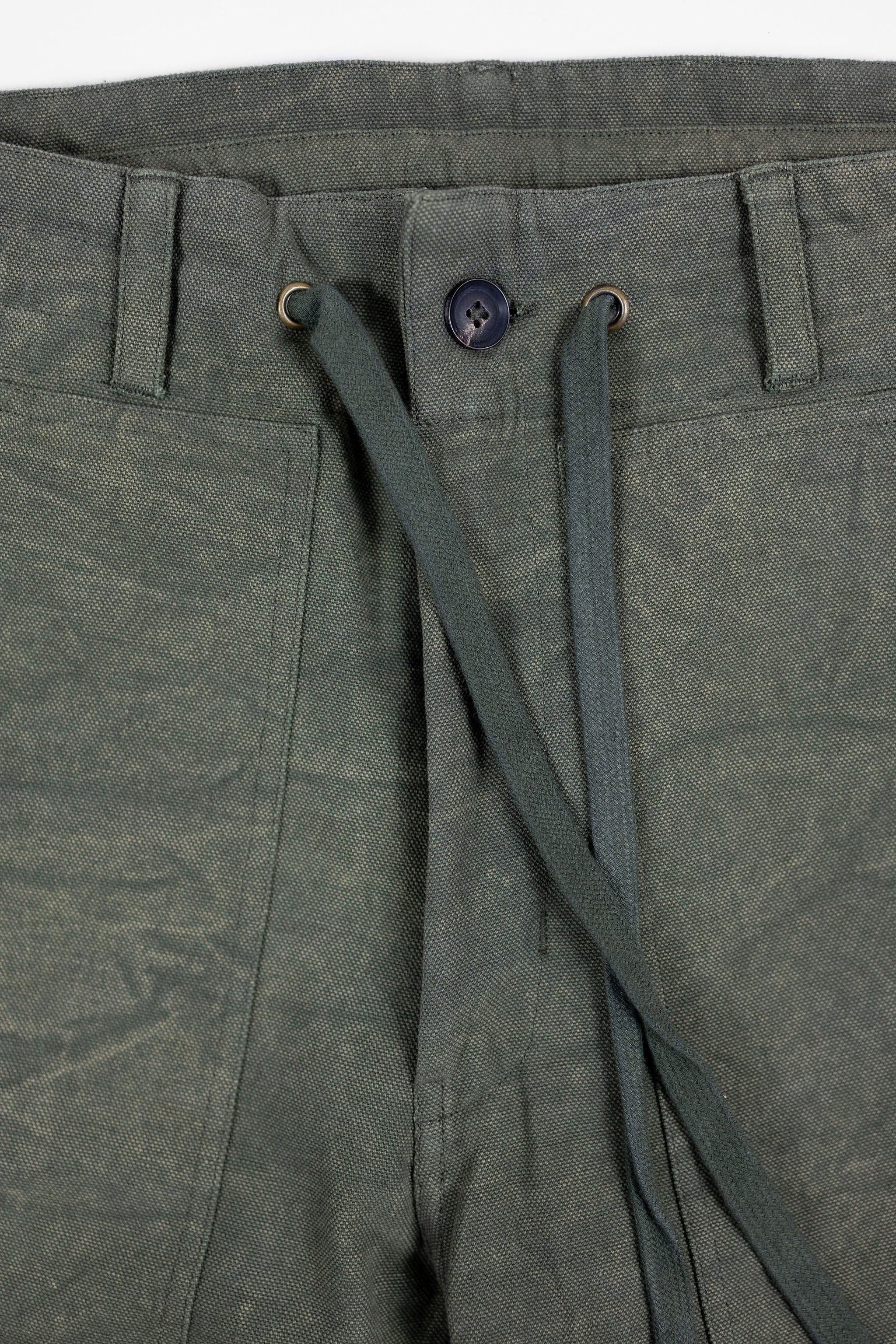 Indi + Ash Raka Pant - Forest Green Crackle Millwoven Canvas - Image 5