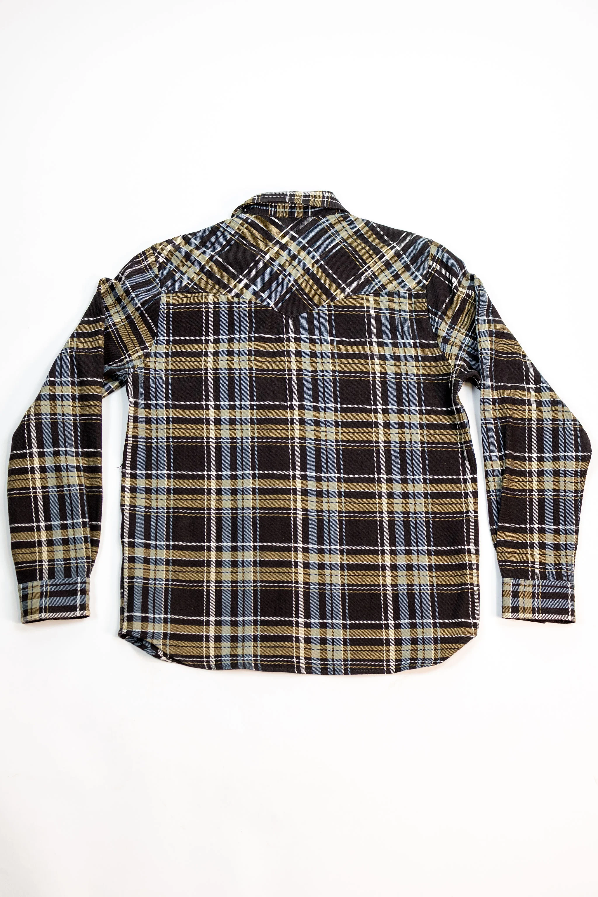 Indigofera Dawson Flannel - Brown/Olive/Turquise/Ecru - Image 5