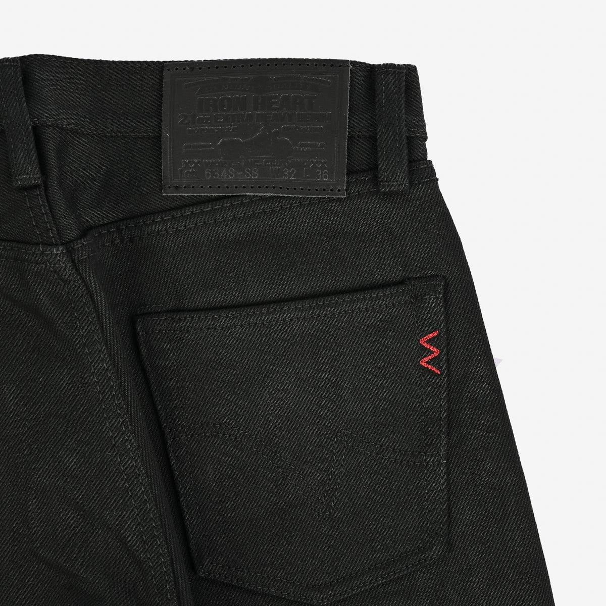 Iron Heart IH-634S-SB 21oz Selvedge Denim Straight Cut - Superblack Non-Fade - Image 12