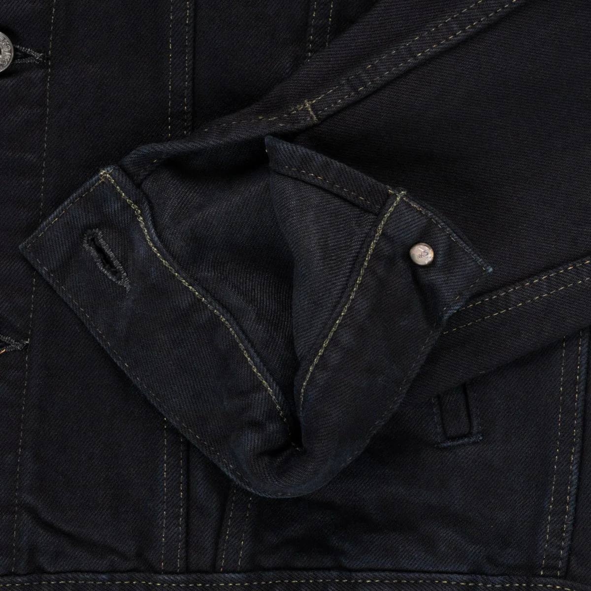 Iron Heart IH-526-142OD 14oz Selvedge Denim Modified Type III Jacket - Indigo Overdyed Black - Image 10