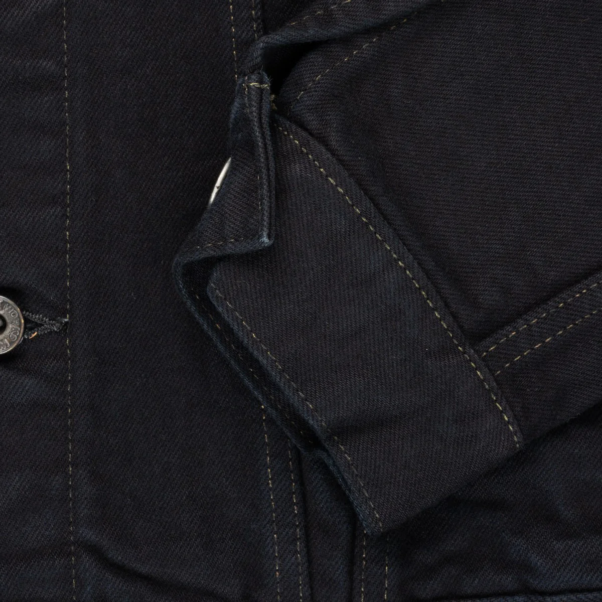 Iron Heart IH-526-142OD 14oz Selvedge Denim Modified Type III Jacket - Indigo Overdyed Black - Image 14