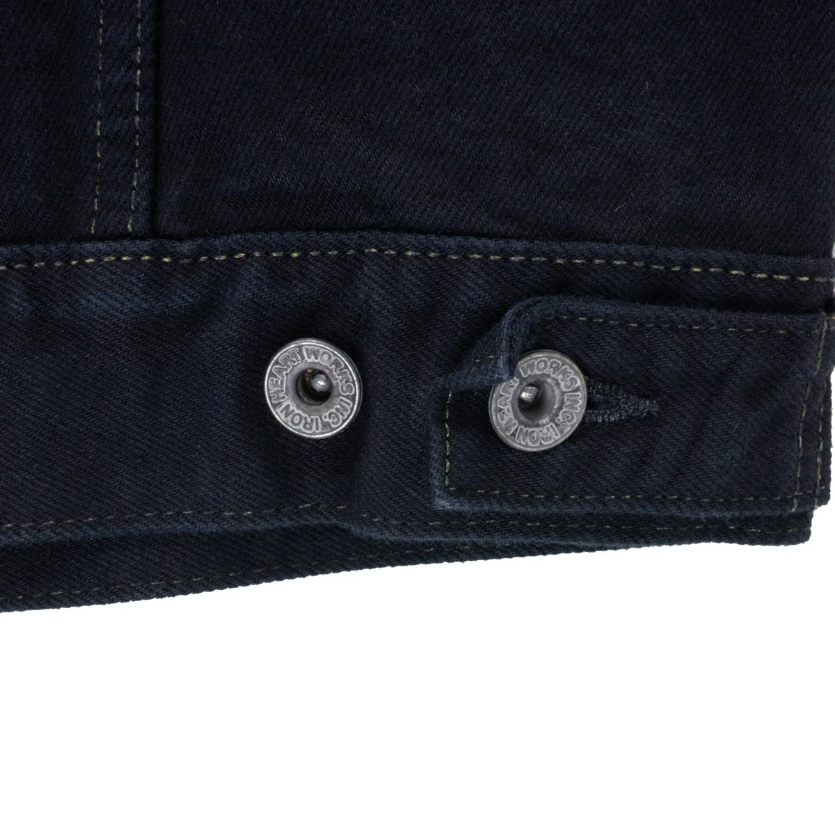 Iron Heart IH-526-142OD 14oz Selvedge Denim Modified Type III Jacket - Indigo Overdyed Black - Image 9