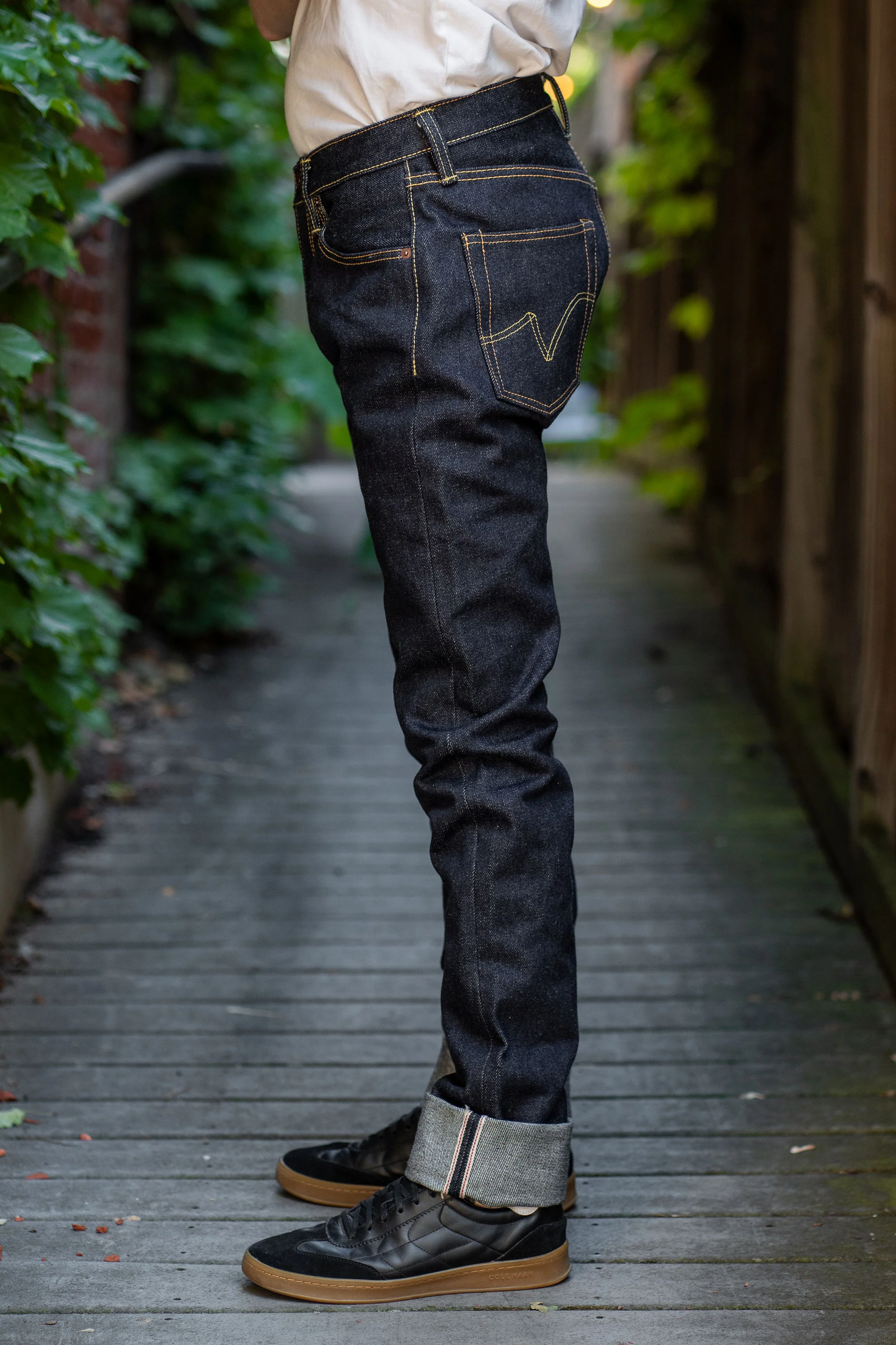 Iron Heart IH-555S-UHR 21/23oz Ultra Heavy Raw Selvedge Denim Super Slim Cut Jeans - Indigo - Image 2