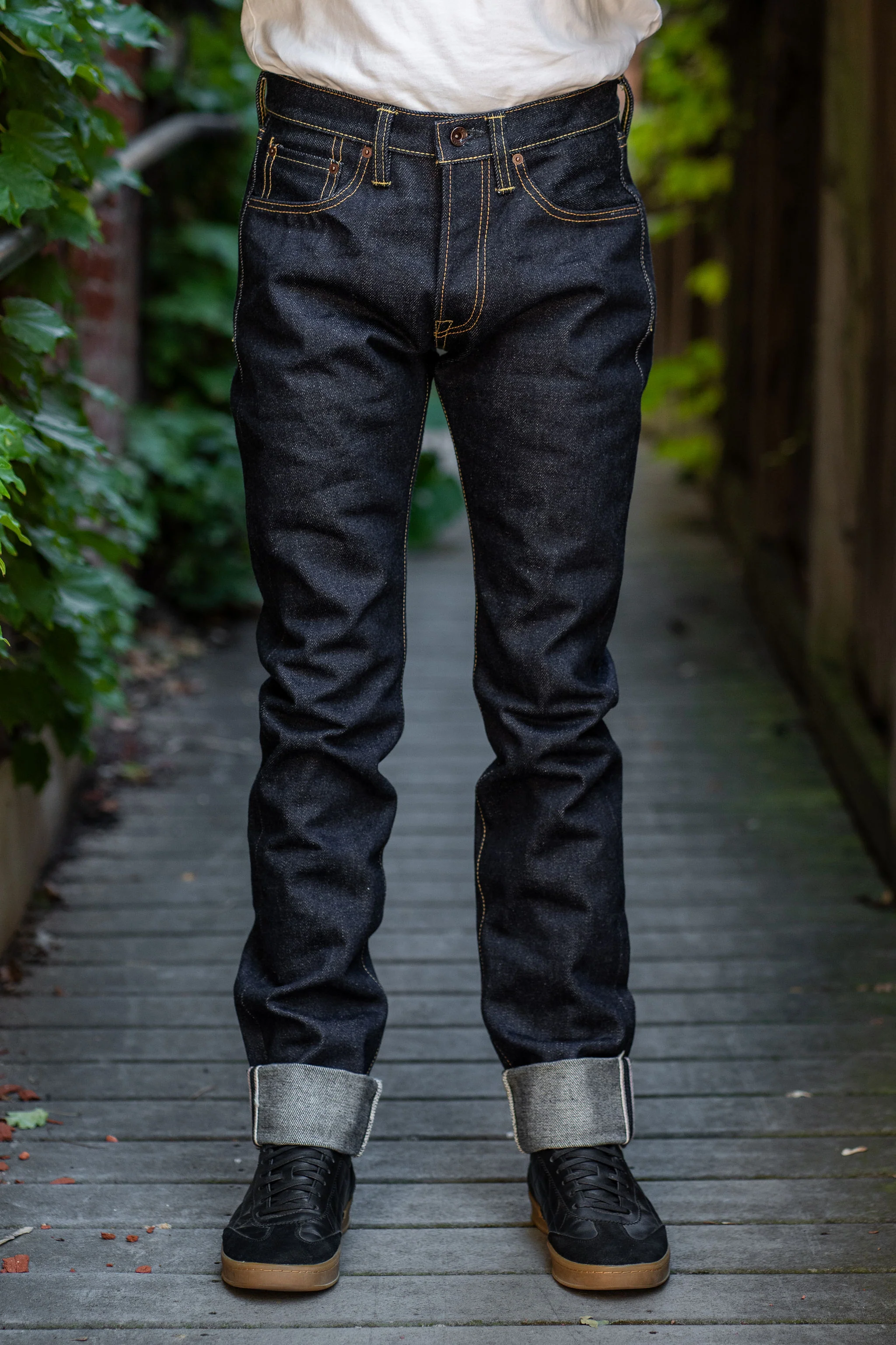 Iron Heart IH-555S-UHR 21/23oz Ultra Heavy Raw Selvedge Denim Super Slim Cut Jeans - Indigo - Image 3
