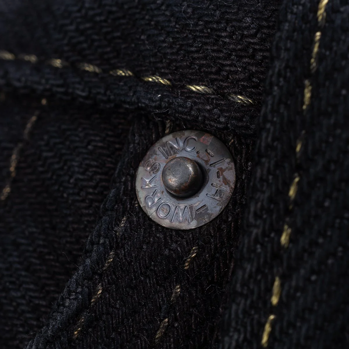 Iron Heart IH-634S-B 21oz Selvedge Denim Straight Cut Jeans - Indigo Overdyed Black - Image 9