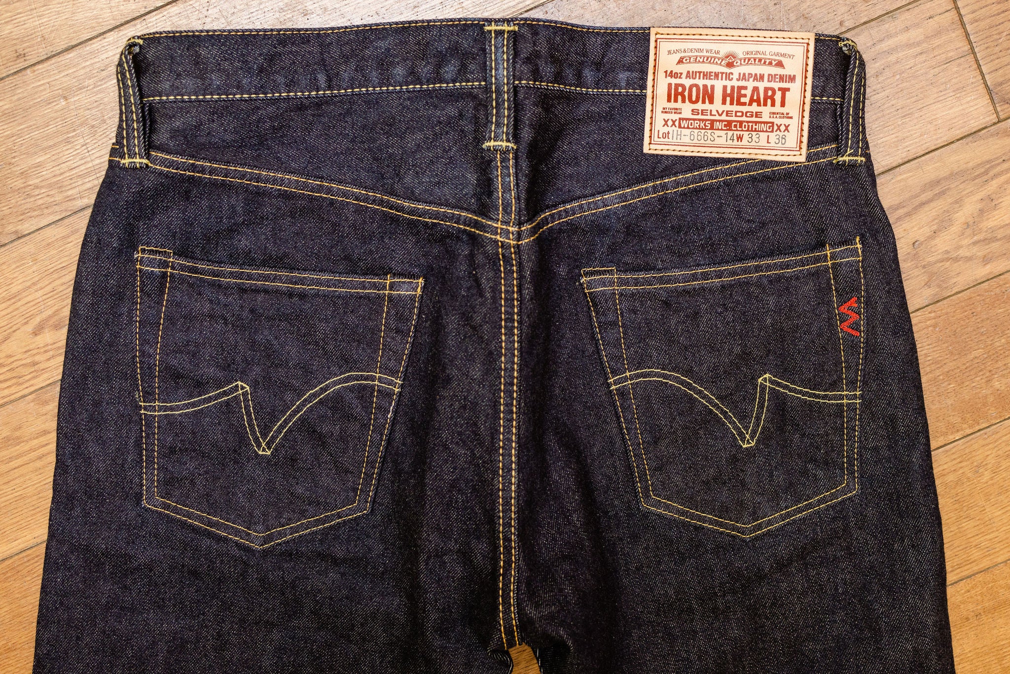 Iron Heart IH-666S-142 14oz Selvedge Denim Slim Straight Cut Jeans - Indigo - Image 8