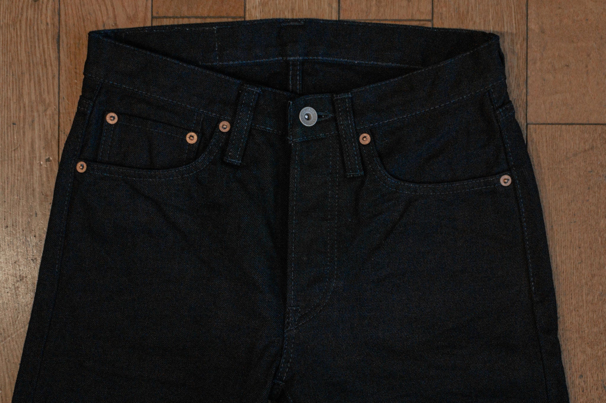 Iron Heart IH-666S-14ii 14oz Selvedge Denim Slim Straight Cut Jeans - Indigo/Indigo - Image 6