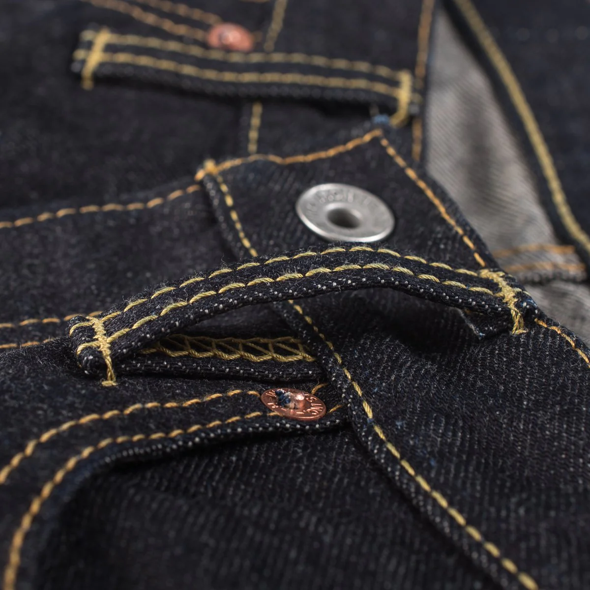 Iron Heart IH-888S-142 14oz Selvedge Denim Medium/High Rise Tapered Cut Jeans - Indigo - Image 8