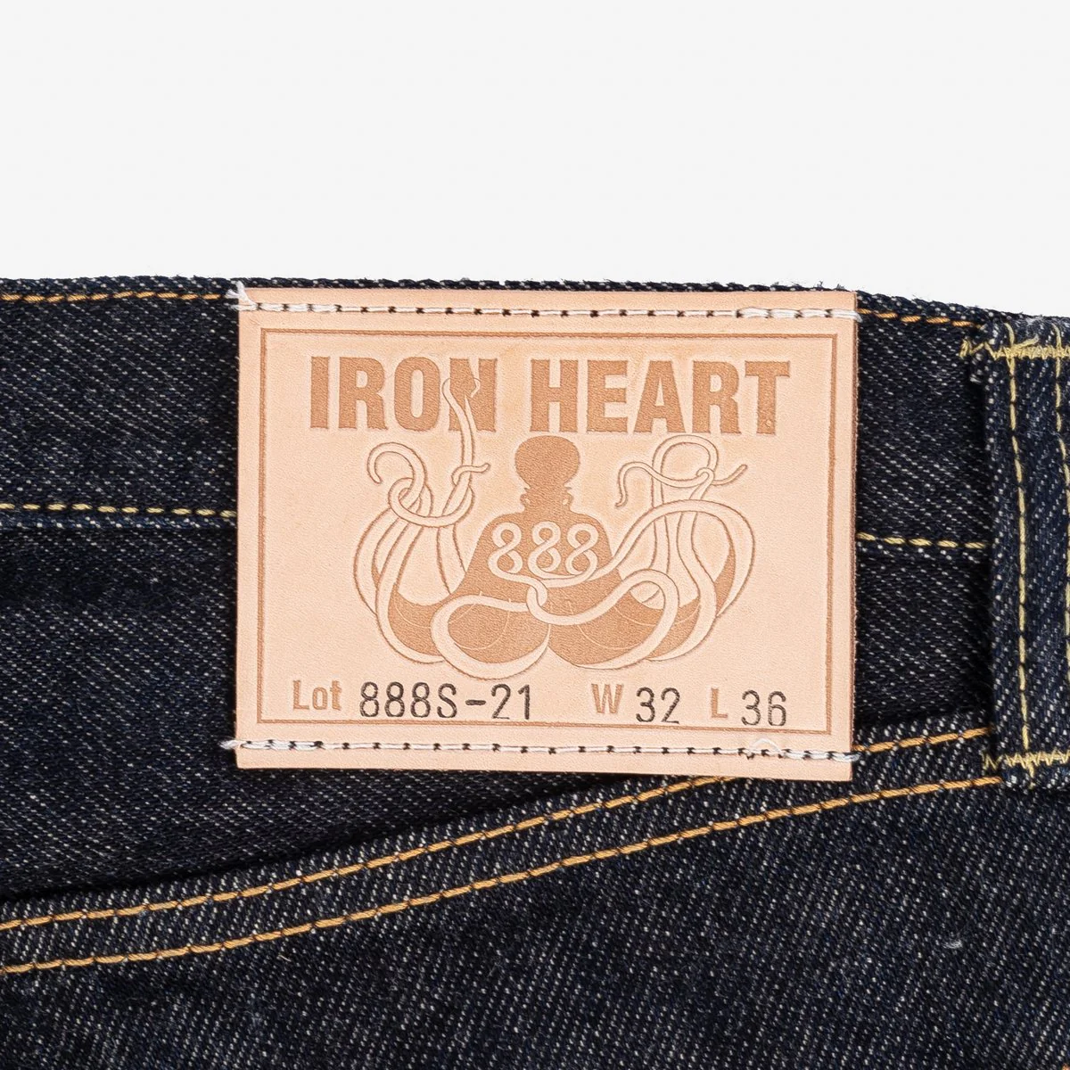 Iron Heart IH-888S-21 Indigo 21oz. Selvedge Denim - Tapered Cut - Image 8