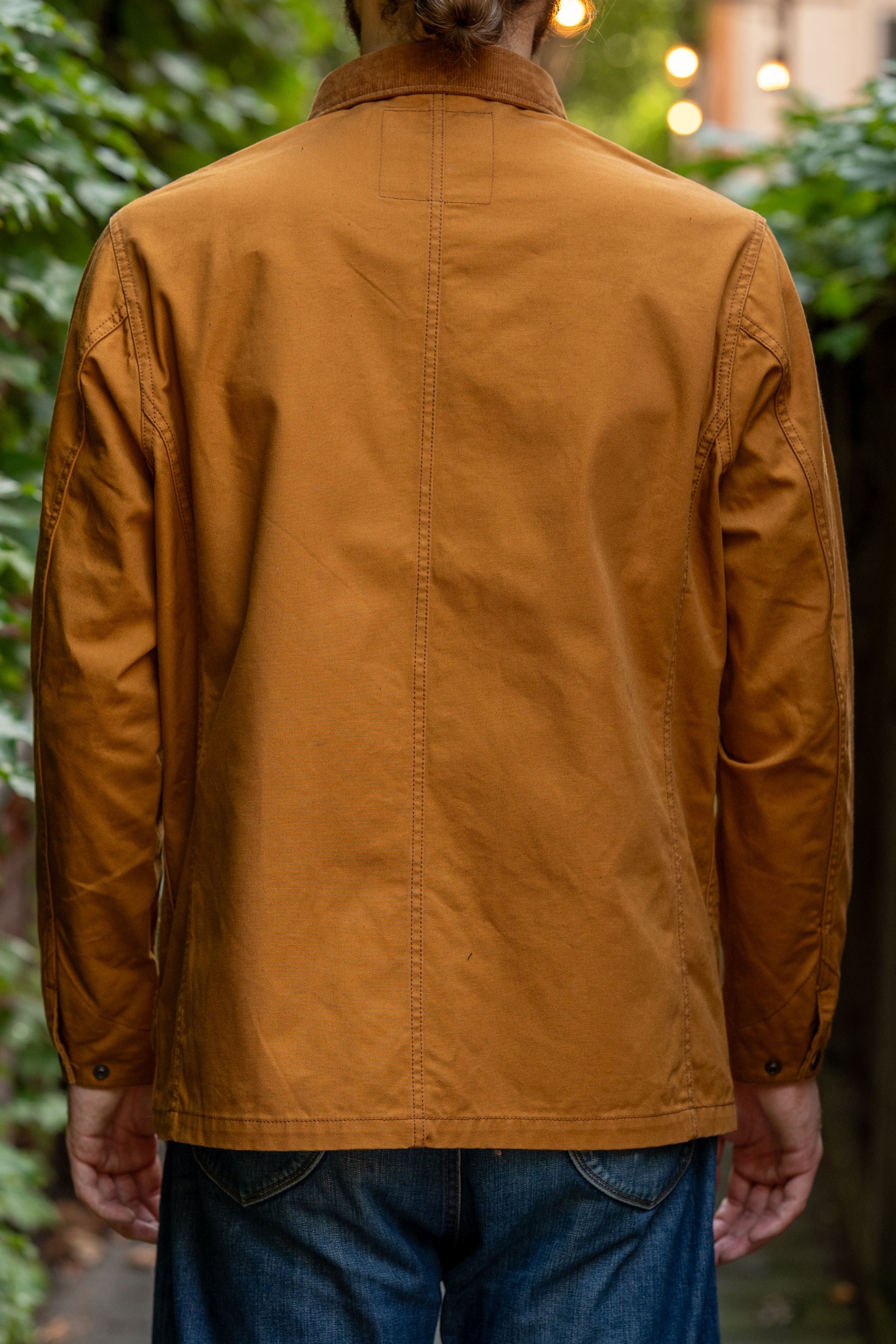 Iron Heart IHJ-148-BRN 10oz Kurashikizome Organic Cotton Duck Chore Jacket - Brown - Image 3