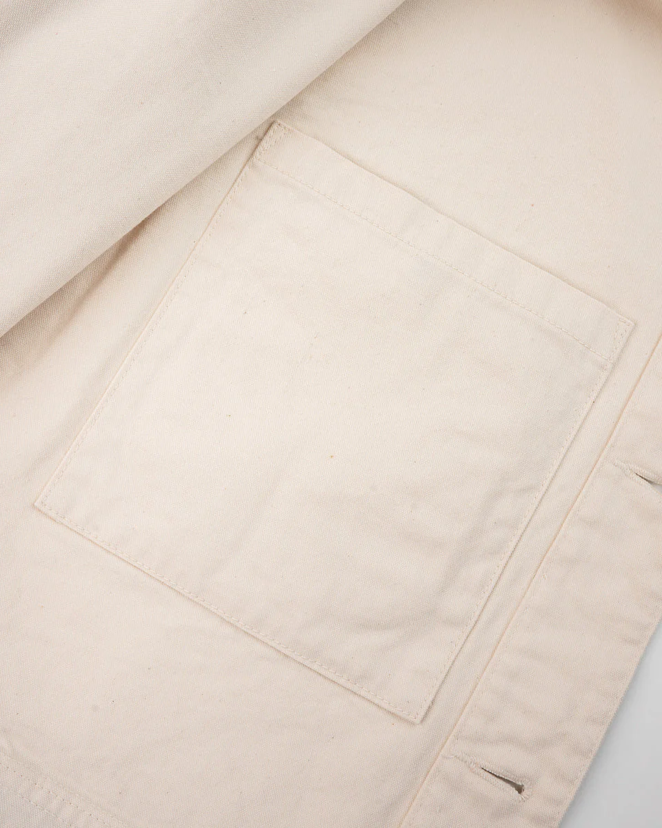 Iron Heart IHJ-148-IVO 10oz Kurashikizome Organic Cotton Duck Chore Jacket - Ivory - Image 16