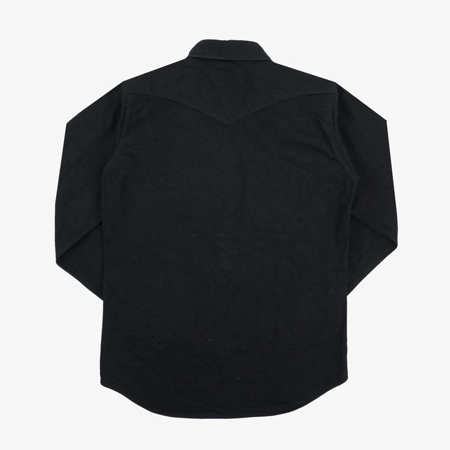 Iron Heart IHSH-396-BLK 13.5oz Denim Western Shirt - Black - Image 5