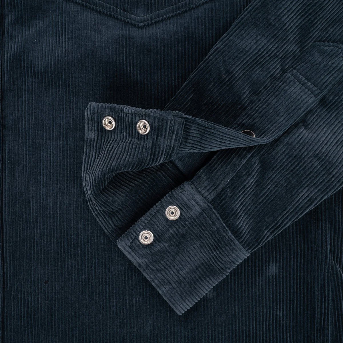 Iron Heart IHSH-398-NAV 11oz Corduroy Western Shirt - Navy - Image 11