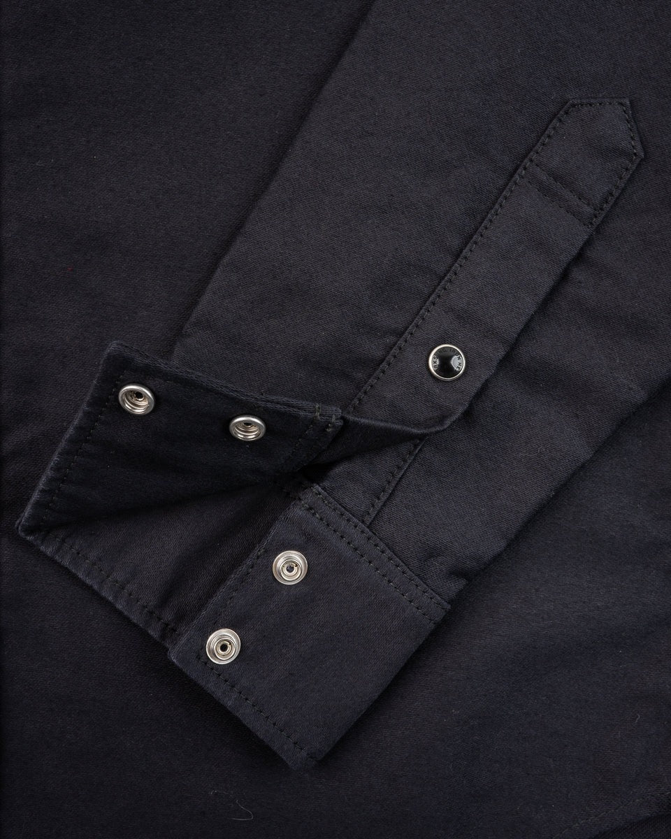 Iron Heart IHSH-426-BLK 12oz Military Moleskin Western Shirt - Black - Image 12