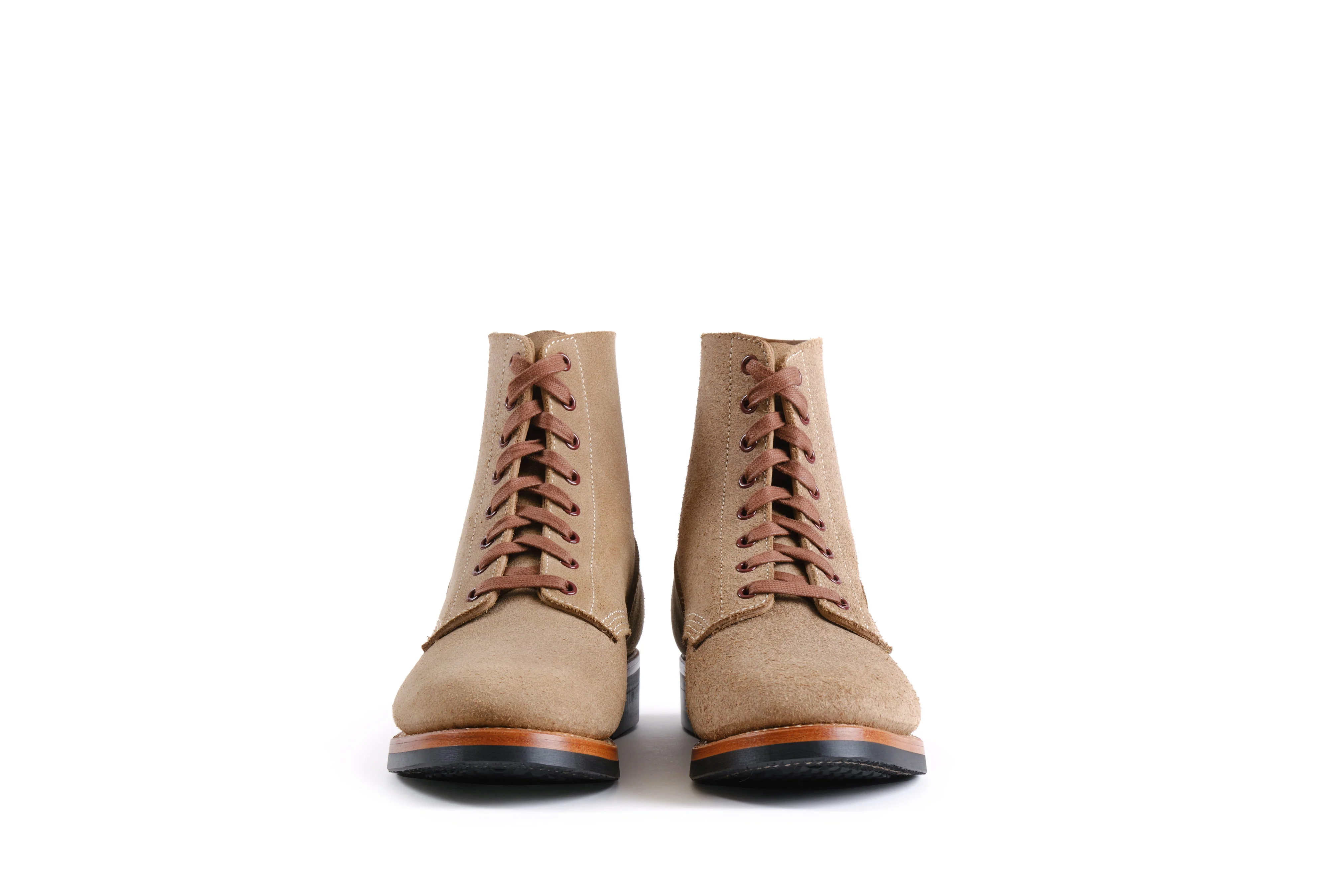 John Lofgren US Navy N-1 Field Shoes Boondockers - Natural Roughout Horween CXL - Image 2