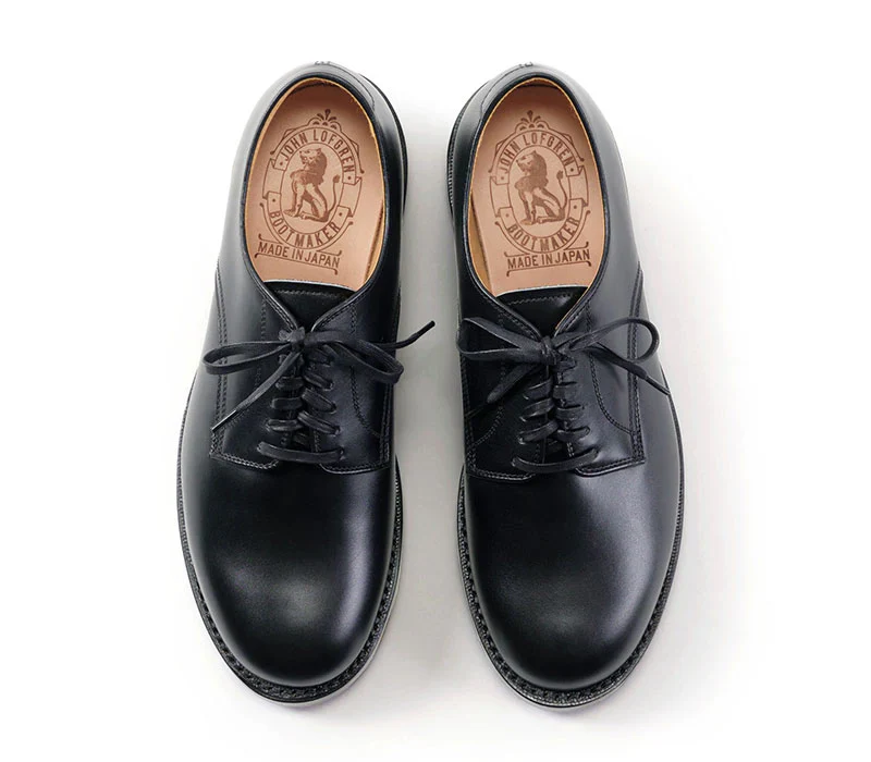 John Lofgren USN Low Quarter Shoes - French Calfskin Black - Image 4
