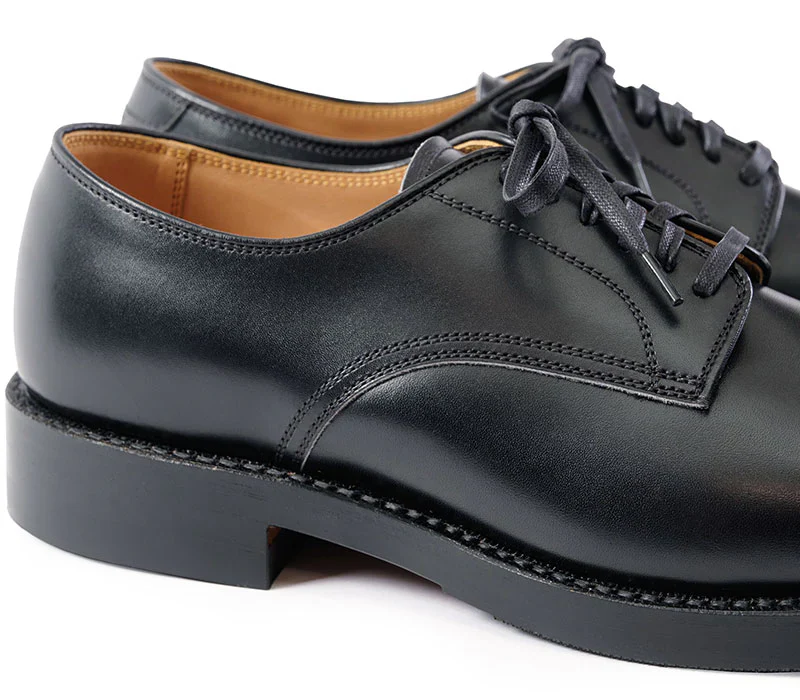 John Lofgren USN Low Quarter Shoes - French Calfskin Black - Image 8