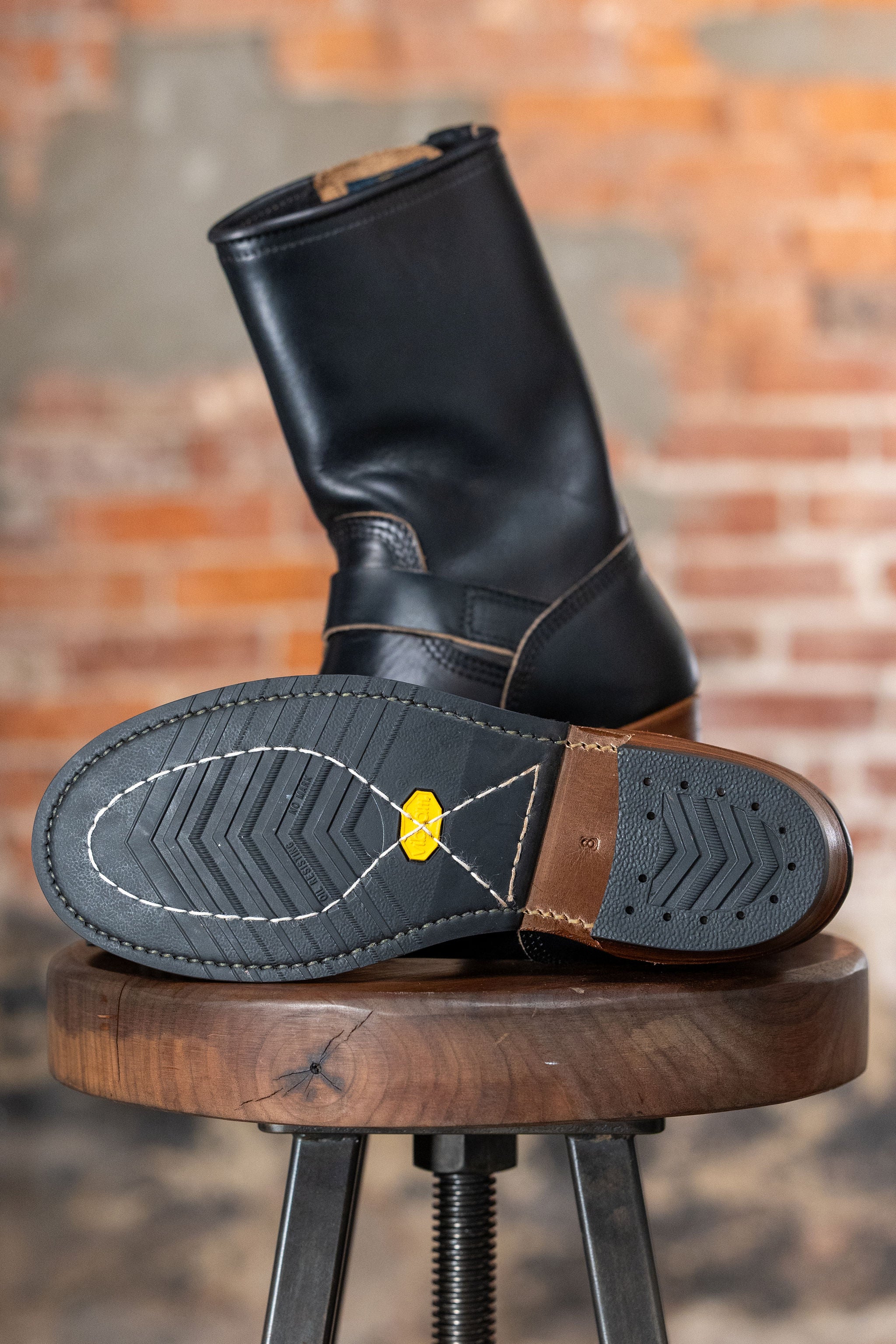 John Lofgren Wabash Engineer Boots - Horween CXL Black - Image 4