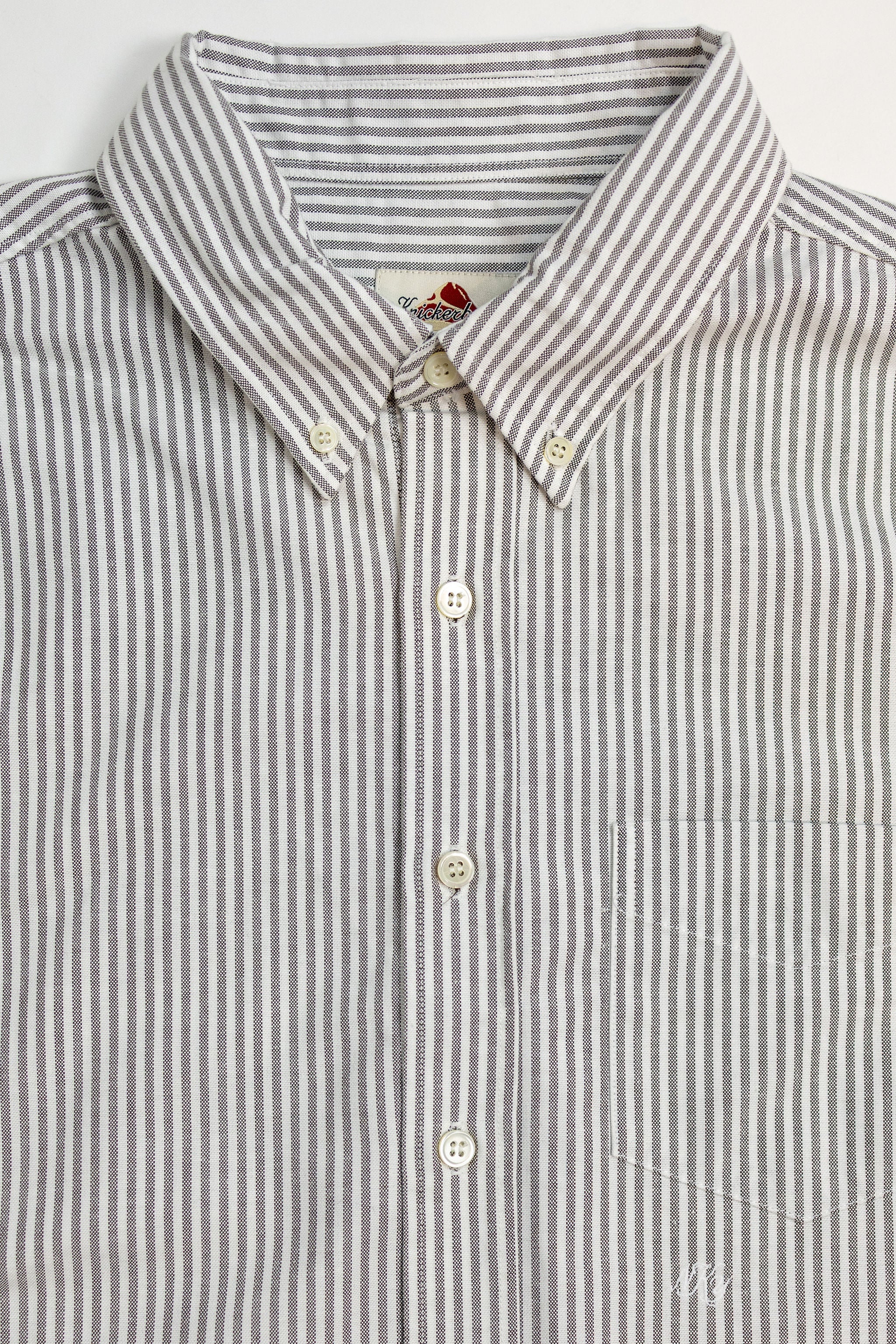 Knickerbocker "Beefy" Cotton Oxford - Brown Stripe - Image 5