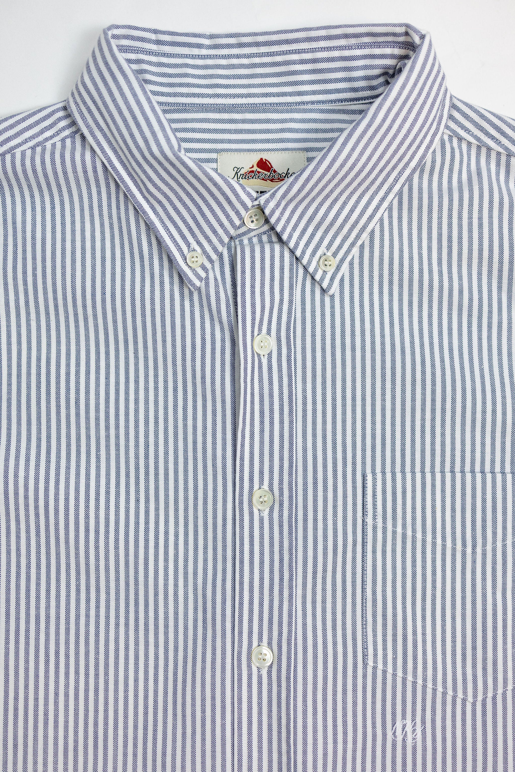 Knickerbocker "Beefy" Cotton Oxford - Navy Stripe - Image 5