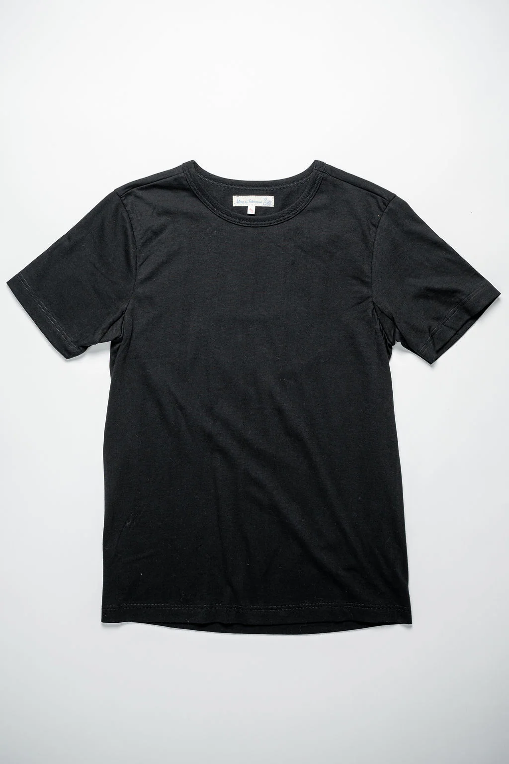 Merz b. Schwanen 1950's Crew Neck T-Shirt - Deep Black - Image 4