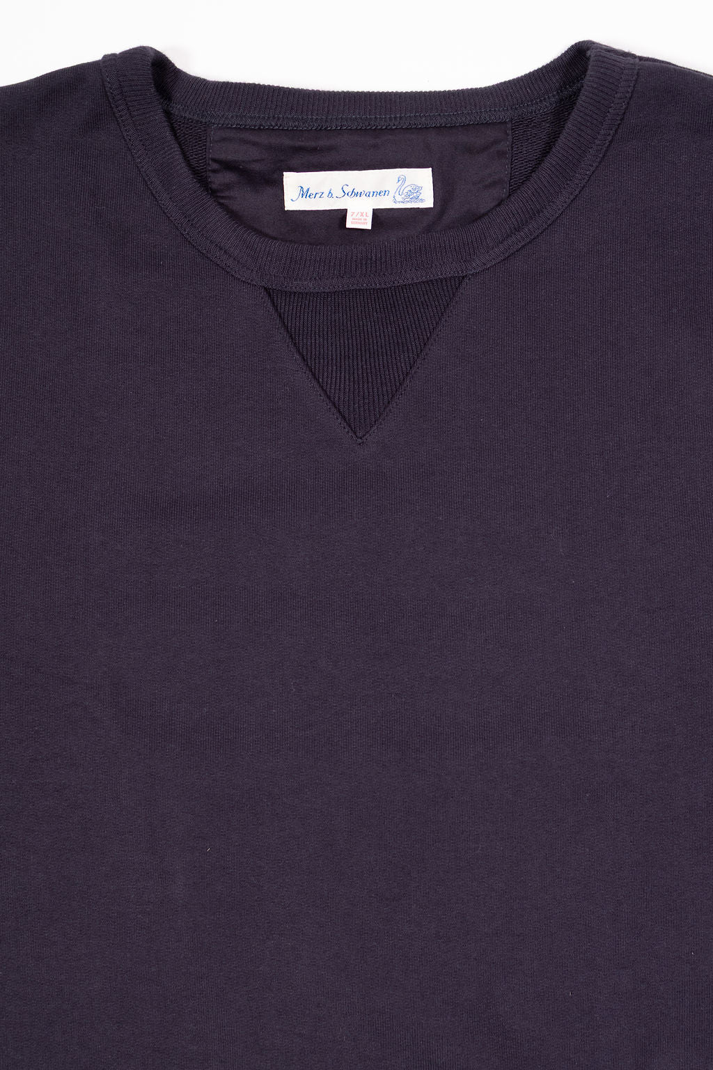 Merz b. Schwanen 3S48 Loopwheel Heavyweight Sweatshirt - Dark Navy - Image 4