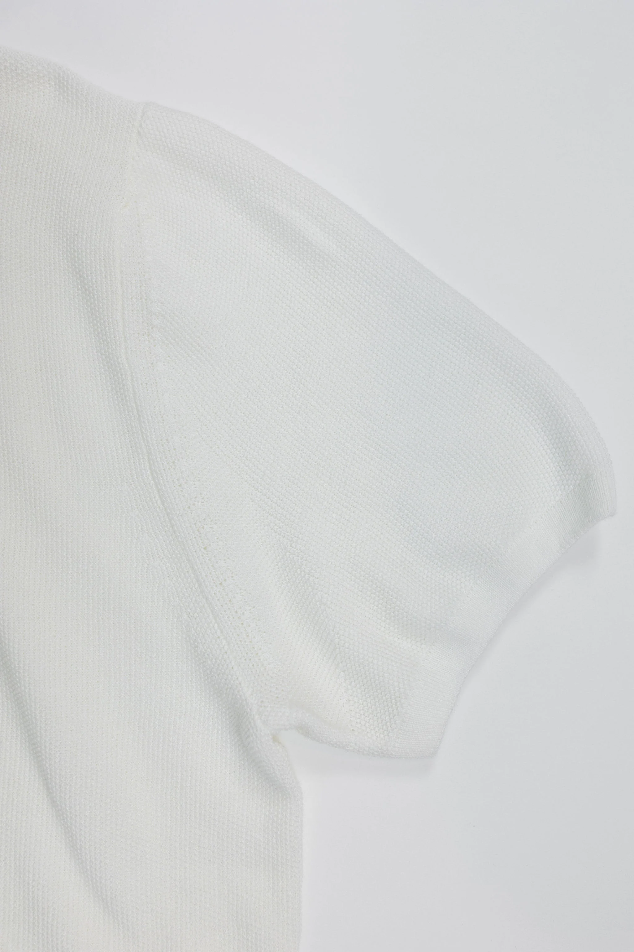 Merz b. Schwanen KPLP02 Knitted Polo - White - Image 7