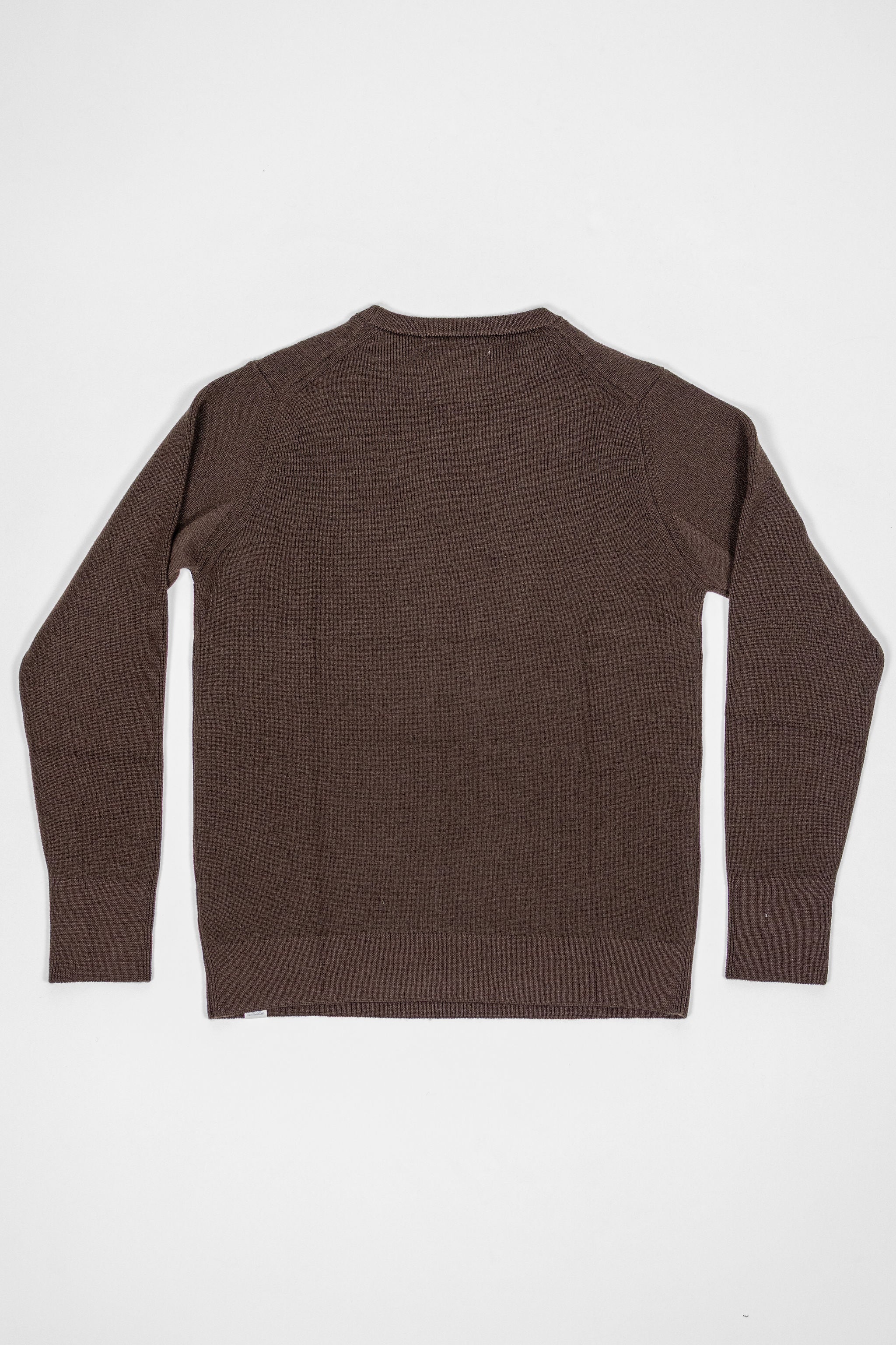 Merz b. Schwanen MWCC01 Pullover Merino Ribbed Structure - Coffee - Image 9