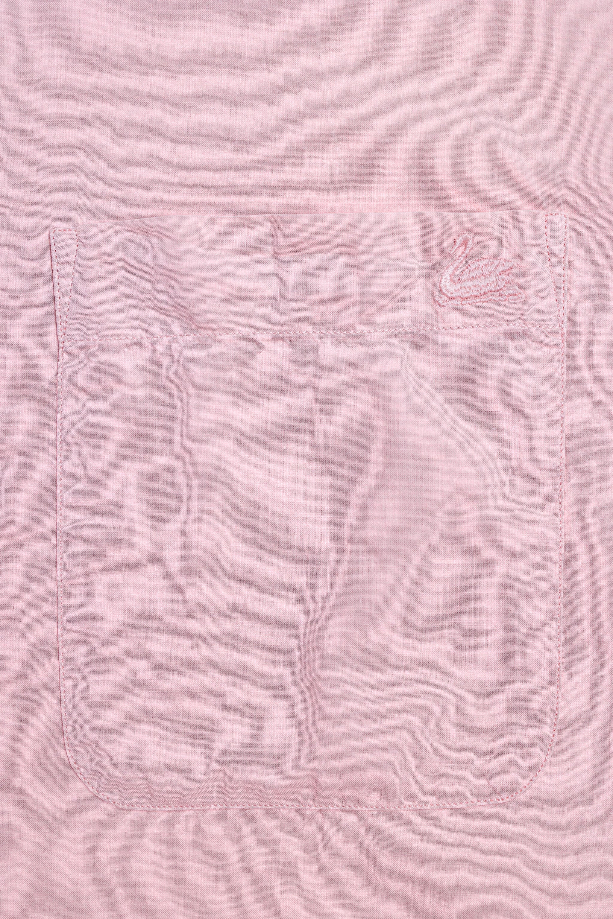 Merz b. Schwanen SHIRT09LP Light Organic Cotton Poplin - Faded Peach - Image 7