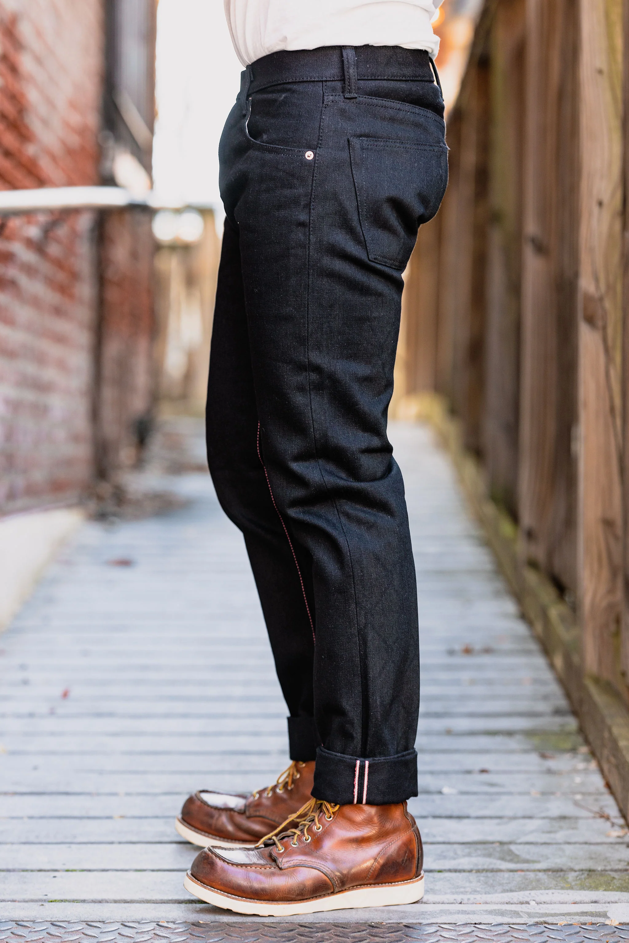 Momotaro 0306-B Tight Tapered 15.7oz Zimbabwe - Black - Image 2