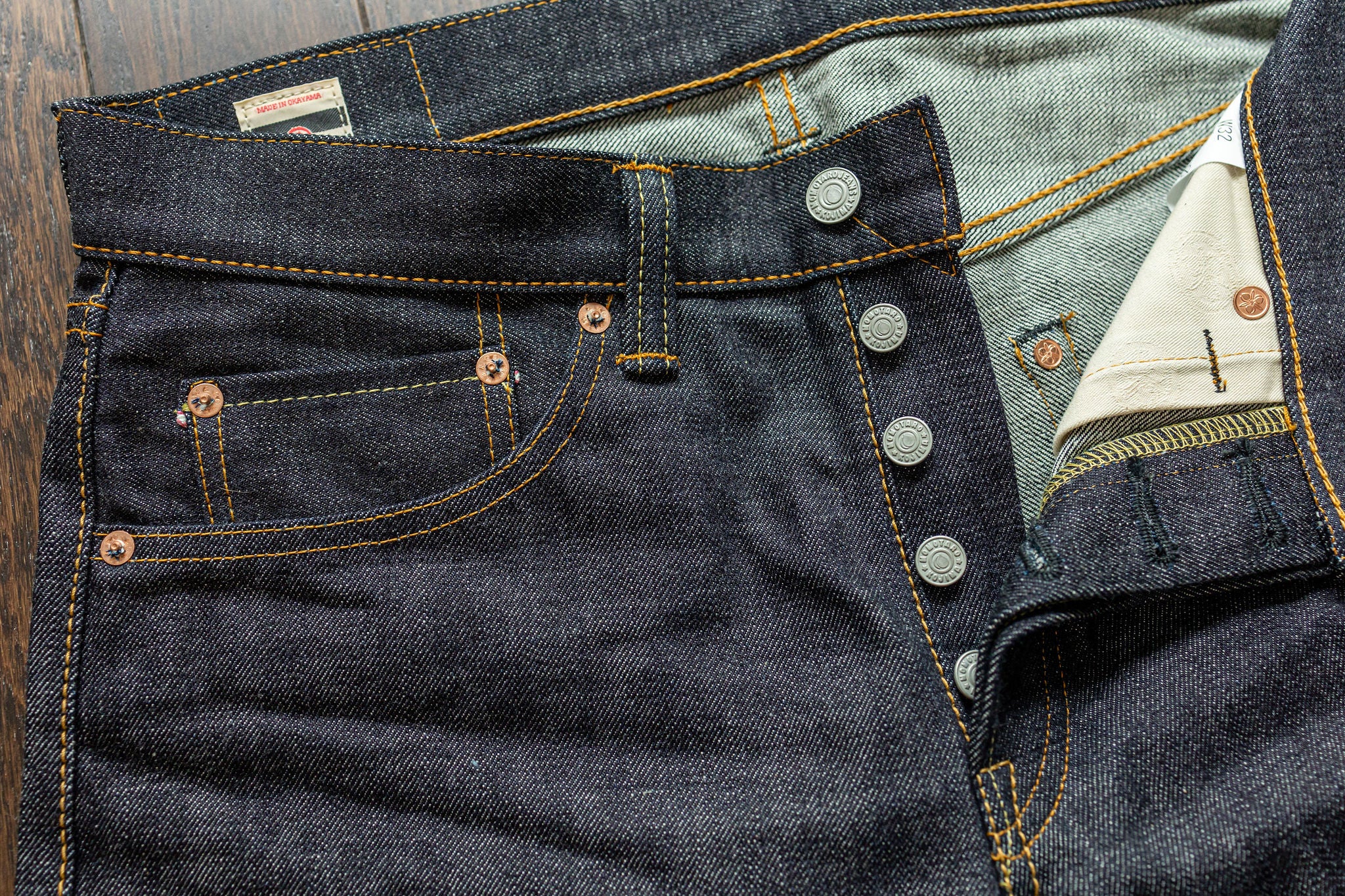 Momotaro 0605-V Natural Tapered 15.7oz Zimbabwe - Indigo - Image 6