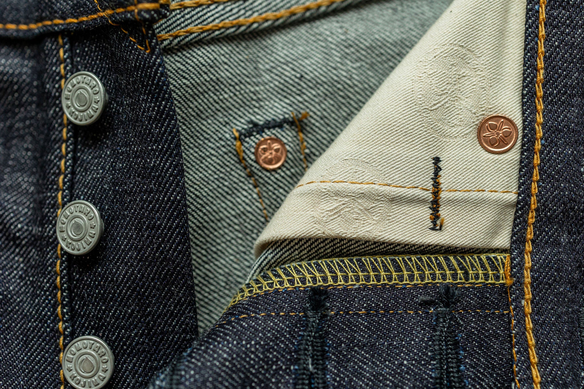 Momotaro 0605-V Natural Tapered 15.7oz Zimbabwe - Indigo - Image 7