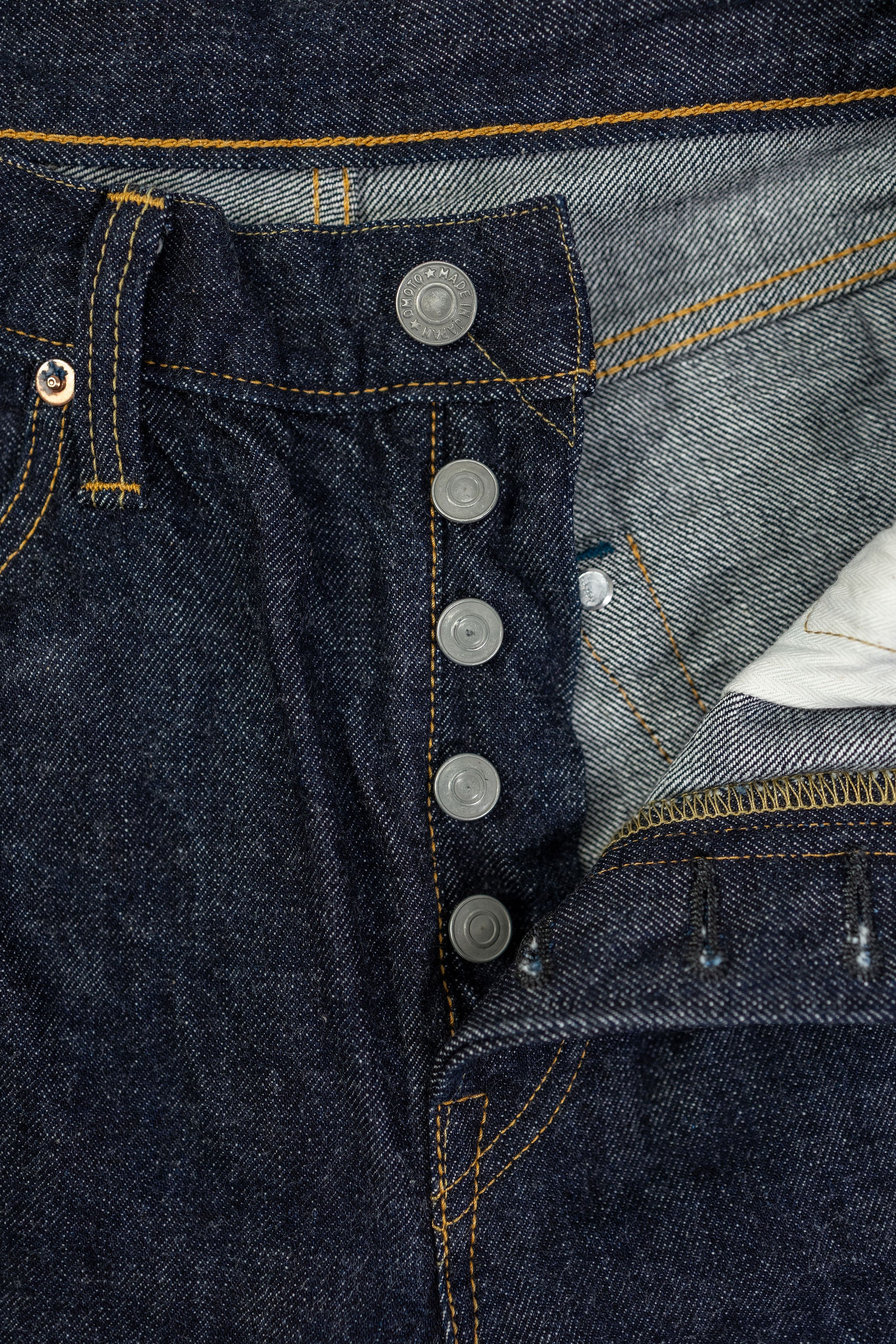 Omoto Denim 0415 13.5oz Denim Straight Fit - Indigo One-Washed - Image 6